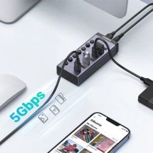 هاب یو اس بی 4 پورت یوگرین Ugreen 4IN1 USB HUB 3.0 Adapter cm613-90874