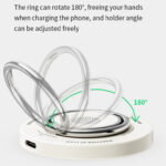 شارژر مغناطیسی بی سیم 15 وات و حلقه نگهدارنده گوشی موبایل راک ROCK W51 Magnetic Ring Holder 3 in 1 Wireless Charger