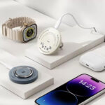 شارژر مغناطیسی بی سیم 15 وات و حلقه نگهدارنده گوشی موبایل راک ROCK W51 Magnetic Ring Holder 3 in 1 Wireless Charger