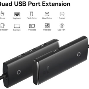 هاب یو اس بی 4 پورت بیسوس Baseus Airjoy 4 Port USB2.0 Hub Adapter WKQX070001