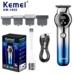 دستگاه اصلاح موی سر و بدن شارژی کمی Kemei Electric Hair Clipper With LCD Hair Remover KM-1852