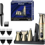 ست ماشین اصلاح موی سر، صورت و بدن شارژی کمی Kemei Professional Men Hair Clipper Trimmer Set KM-5859