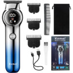 دستگاه اصلاح موی سر و بدن شارژی کمی Kemei Electric Hair Clipper With LCD Hair Remover KM-1852