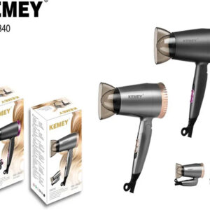 سشوار مسافرتی 1800 وات کمی Kemei Travel Hair Dryer KM-6840