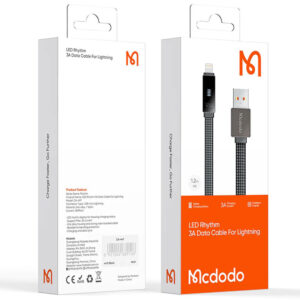 کابل شارژ لایتنینگ 3 آمپر 1.2 متری مک دودو Mcdodo LED Rhythm Data Cable CA-497