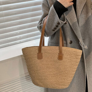 کیف دوشی زنانه حصیری IOS/Aiguoshi New Tote Women’s Bags Straw 6787